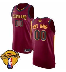 Youth Nike Cleveland Cavaliers Customized Authentic Maroon 2018 NBA Finals Bound NBA Jersey - Icon Edition