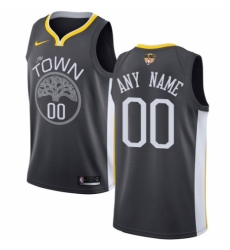 Youth Nike Golden State Warriors Customized Swingman Black Alternate 2018 NBA Finals Bound NBA Jersey - Statement Edition