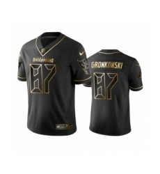 Buccaneers #87 Rob Gronkowski Black Golden Edition Vapor Limited Jersey