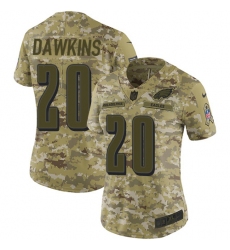 Women's Nike Philadelphia Eagles #20 Brian Dawkins Limited Camo 2018 Salute to Service NFL Jersey