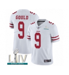 Men's San Francisco 49ers #9 Robbie Gould White Vapor Untouchable Limited Player Super Bowl LIV Bound Football Jersey