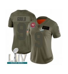 Women's San Francisco 49ers #9 Robbie Gould Limited Olive 2019 Salute to Service Super Bowl LIV Bound Football Jersey