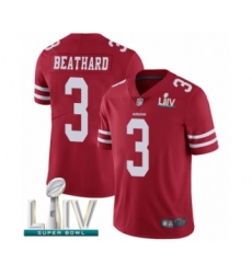 Men's San Francisco 49ers #3 C. J. Beathard Red Team Color Vapor Untouchable Limited Player Super Bowl LIV Bound Football Jersey