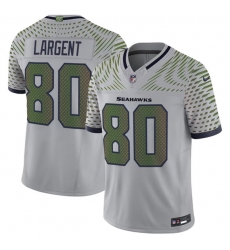 Men's Seattle Seahawks #80 Steve Largent Gray 2025 F.U.S.E. “Rivalries” Vapor Limited Football Stitched Jersey