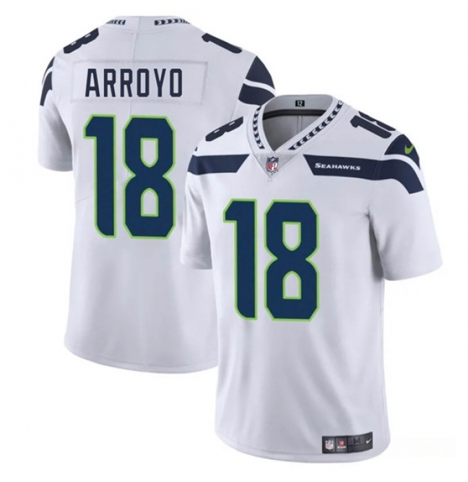 Men's Seattle Seahawks #18 Elijah Arroyo White 2025 Draft Vapor Limited Football Stitched Jersey