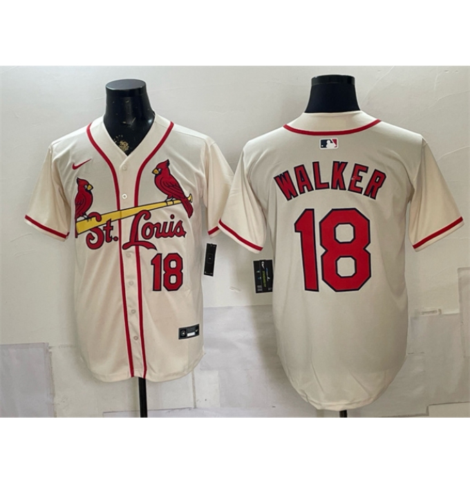 Men's St. Louis Cardinals #18 Jordan Walker Cream Limited Stitched Baseball Jersey