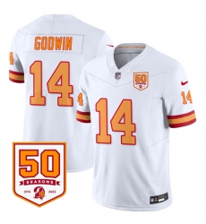 Men's Tampa Bay Buccaneers #14 Chris Godwin White 2025 F.U.S.E. 50th Anniversary Vapor Limited Football Stitched Jersey