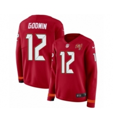 Women's Nike Tampa Bay Buccaneers #12 Chris Godwin Limited Red Therma Long Sleeve NFL Jersey
