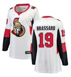 Women's Ottawa Senators #19 Derick Brassard Fanatics Branded White Away Breakaway NHL Jersey