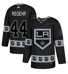 Men's Adidas Los Angeles Kings #44 Robyn Regehr Authentic Black Team Logo Fashion NHL Jersey
