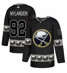 Men's Adidas Buffalo Sabres #92 Alexander Nylander Authentic Black Team Logo Fashion NHL Jersey