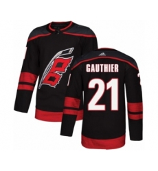 Youth Adidas Carolina Hurricanes #21 Julien Gauthier Premier Black Alternate NHL Jersey