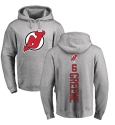NHL Adidas New Jersey Devils #6 Andy Greene Ash Backer Pullover Hoodie