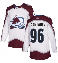 Men's Adidas Colorado Avalanche #96 Mikko Rantanen White Road Authentic Stitched NHL Jersey