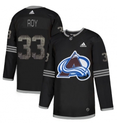 Men's Adidas Colorado Avalanche #33 Patrick Roy Black Authentic Classic Stitched NHL Jersey