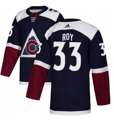 Youth Adidas Colorado Avalanche #33 Patrick Roy Authentic Navy Blue Alternate NHL Jersey