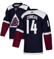 Youth Adidas Colorado Avalanche #14 Blake Comeau Authentic Navy Blue Alternate NHL Jersey