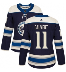 Women's Adidas Columbus Blue Jackets #13 Cam Atkinson Authentic Navy Blue Alternate NHL Jersey