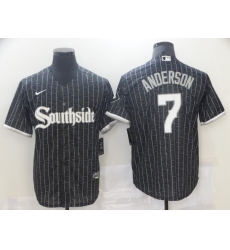 Men's Nike Chicago White Sox #7 Tim Anderson Black Alternate Flex Base Jersey
