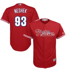 Men's Majestic Philadelphia Phillies #93 Pat Neshek Replica Red Alternate Cool Base MLB Jersey