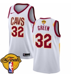 Women's Nike Cleveland Cavaliers #32 Jeff Green Authentic White 2018 NBA Finals Bound NBA Jersey - Association Edition