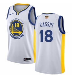 Youth Nike Golden State Warriors #18 Omri Casspi Authentic White Home 2018 NBA Finals Bound NBA Jersey - Association Edition