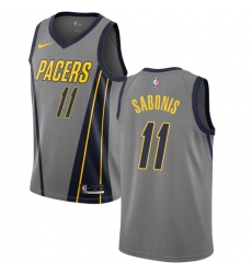 Women's Nike Indiana Pacers #11 Domantas Sabonis Swingman Gray NBA Jersey - City Edition