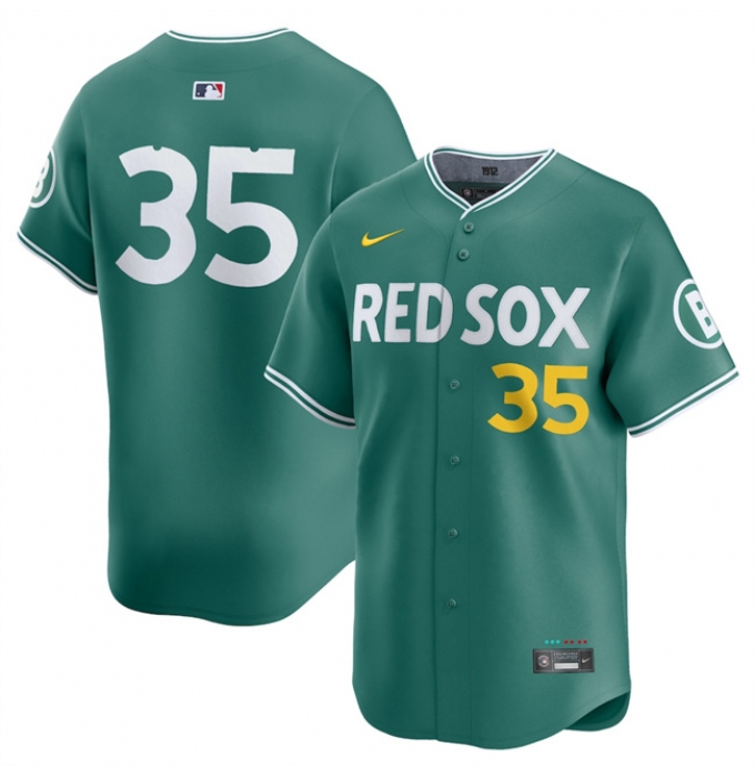 Men's Boston Red Sox #35 Garrett Crochet Green 2025 City Connect Limited Stitched Baseball Jersey