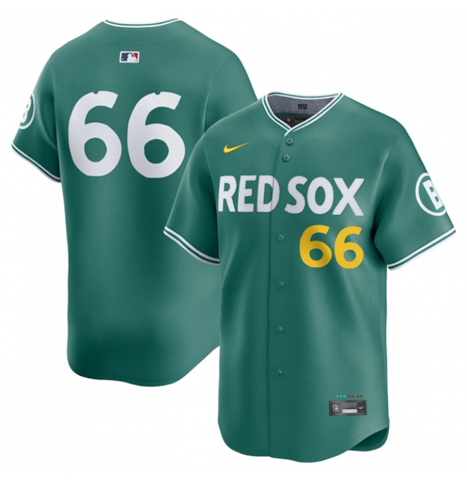 Men's Boston Red Sox #66 Brayan Bello Green 2025 City Connect Limited Stitched Baseball Jersey