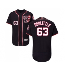 Men's Washington Nationals #63 Sean Doolittle Navy Blue Alternate Flex Base Authentic Collection Baseball Jersey