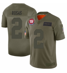 Women's New York Giants #2 Aldrick Rosas Limited Camo 2019 Salute to Service Football Jersey
