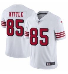 Men's Nike San Francisco 49ers #85 George Kittle Elite White Rush Vapor Untouchable NFL Jersey