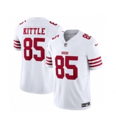 Men's Nike San Francisco 49ers #85 George Kittle White 2023 F.U.S.E. Vapor Untouchable Limited Stitched Football Jersey