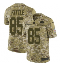 Youth Nike San Francisco 49ers #85 George Kittle Limited Camo 2018 Salute to Service NFL Jersey