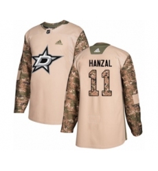 Youth Adidas Dallas Stars #11 Martin Hanzal Authentic Camo Veterans Day Practice NHL Jersey