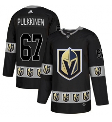 Men's Adidas Vegas Golden Knights #67 Teemu Pulkkinen Authentic Black Team Logo Fashion NHL Jersey
