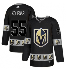 Men's Adidas Vegas Golden Knights #55 Keegan Kolesar Authentic Black Team Logo Fashion NHL Jersey