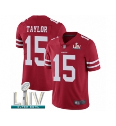 Men's San Francisco 49ers #15 Trent Taylor Red Team Color Vapor Untouchable Limited Player Super Bowl LIV Bound Football Jersey