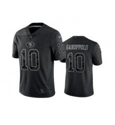 Men's San Francisco 49ers #10 Jimmy Garoppolo Black Reflective Limited Stitched Football Jersey