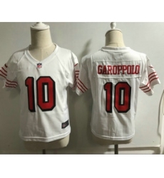 Toddler San Francisco 49ers #10 Jimmy Garoppolo White 2018 Color Rush Vapor Untouchable Limited Jersey