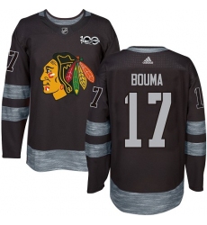 Men's Adidas Chicago Blackhawks #17 Lance Bouma Authentic Black 1917-2017 100th Anniversary NHL Jersey