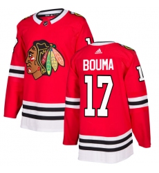 Youth Adidas Chicago Blackhawks #17 Lance Bouma Authentic Red Home NHL Jersey