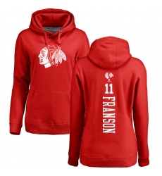 NHL Women's Adidas Chicago Blackhawks #11 Cody Franson Red One Color Backer Pullover Hoodie