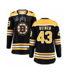 Women's Boston Bruins #43 Danton Heinen Authentic Black Home Fanatics Branded Breakaway 2019 Stanley Cup Final Bound Hockey Jersey