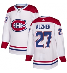 Youth Adidas Montreal Canadiens #27 Karl Alzner Authentic White Away NHL Jersey