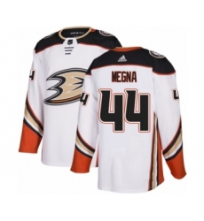 Men's Adidas Anaheim Ducks #44 Jaycob Megna Premier Black   Teal Alternate NHL Jersey