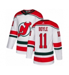 Men's Adidas New Jersey Devils #12 Ben Lovejoy Authentic White Alternate NHL Jersey
