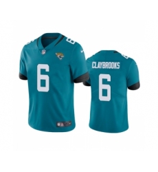 Men's Jacksonville Jaguars #6 Chris Claybrooks Teal Vapor Untouchable Limited Stitched Jersey
