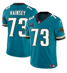 Men's Jacksonville Jaguars #73 Robert Hainsey Teal 2025 F.U.S.E. With 1-Star C Prowler Throwback Vapor Limited Football Stitched Jersey