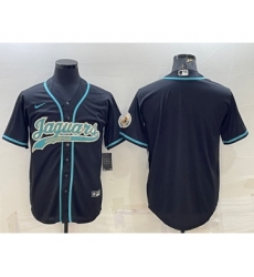 Men's Jacksonville Jaguars Blank Black With Patch Cool Base Stitched Baseball Jersey